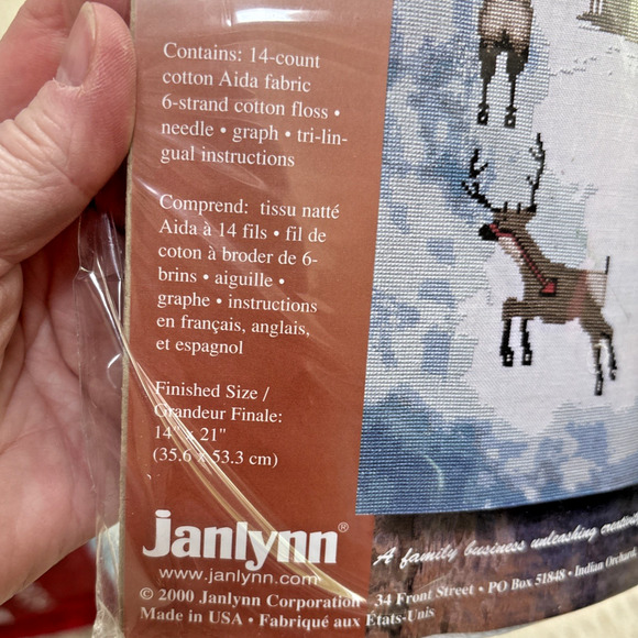 Janlynn Kokopelli Christmas Counted Cross Stitch Kit #126-24 2000 Holiday NEW - Picture 6 of 7